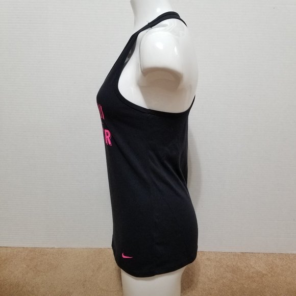 Nike top Small Sweat Now Glow Later graphic slogan tank workout athletic gym - Picture 2 of 11